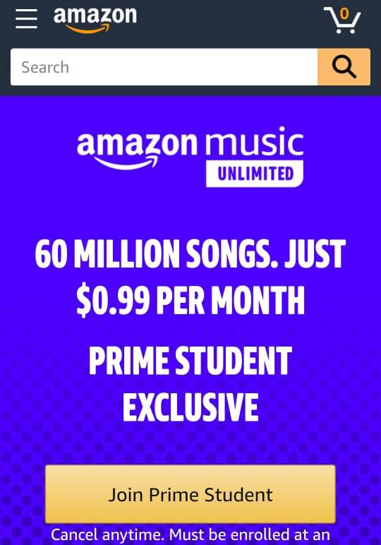 amazon music unlimited students