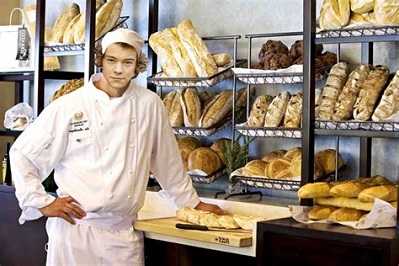 harry styles working in a bakery